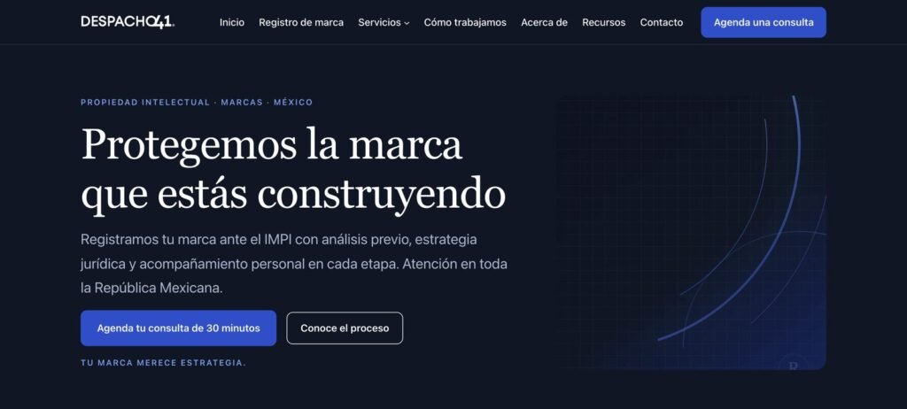 Portada del sitio de Despacho 41.